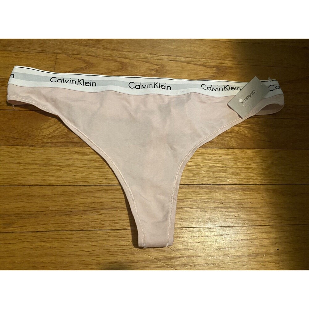 CALVIN KLEIN Modern Cotton LIGHT PINK Thong Panty NWOT Womens Plus 3X QF5117
